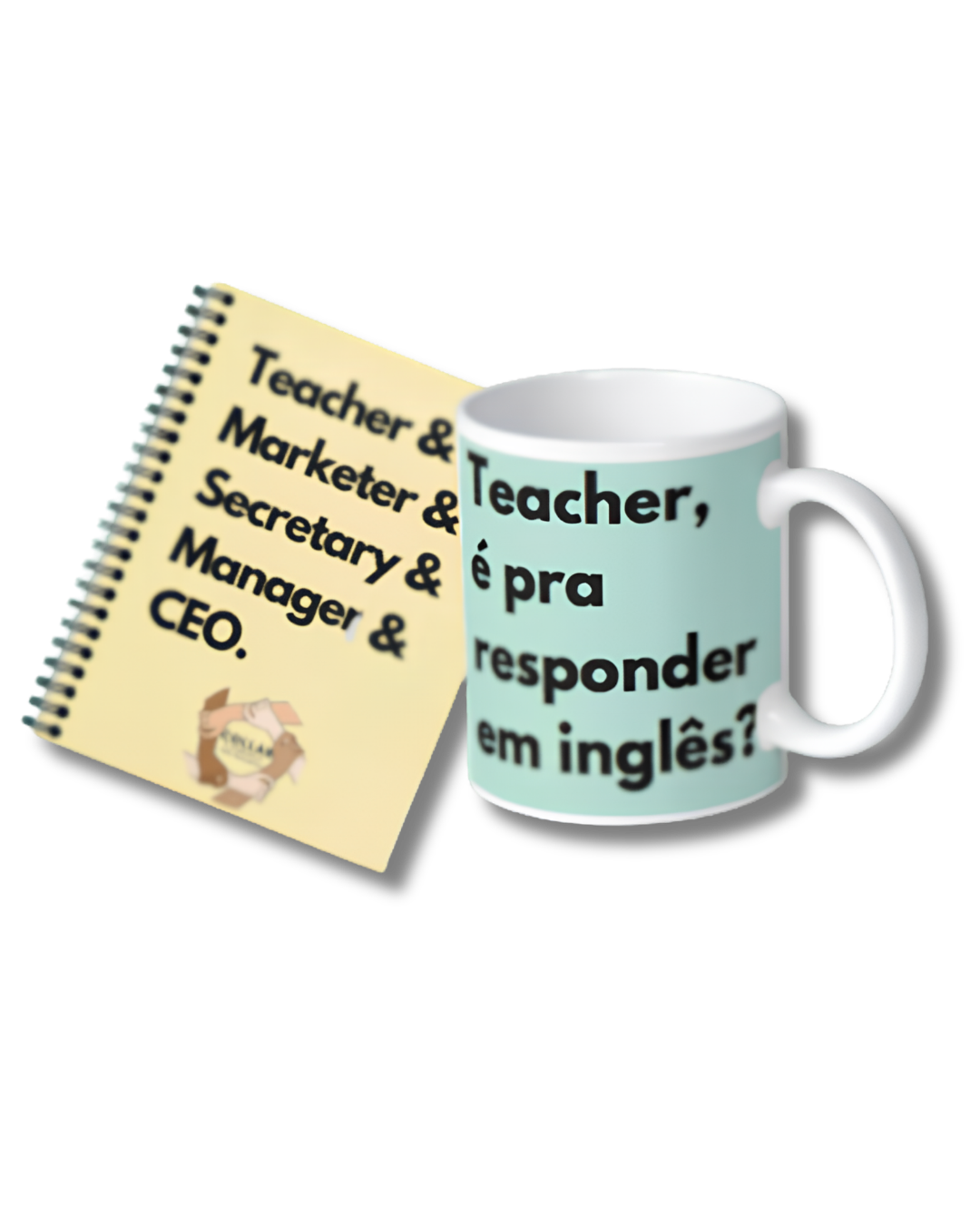 Kit físico 4teachers: caderno e caneca